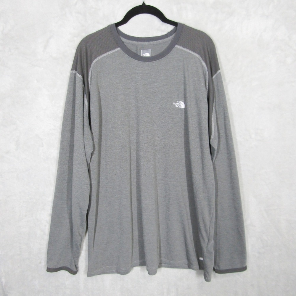 The North Face Mens XL Grey VaporWick Long Sleeve Performance Shirt Hiking Tee